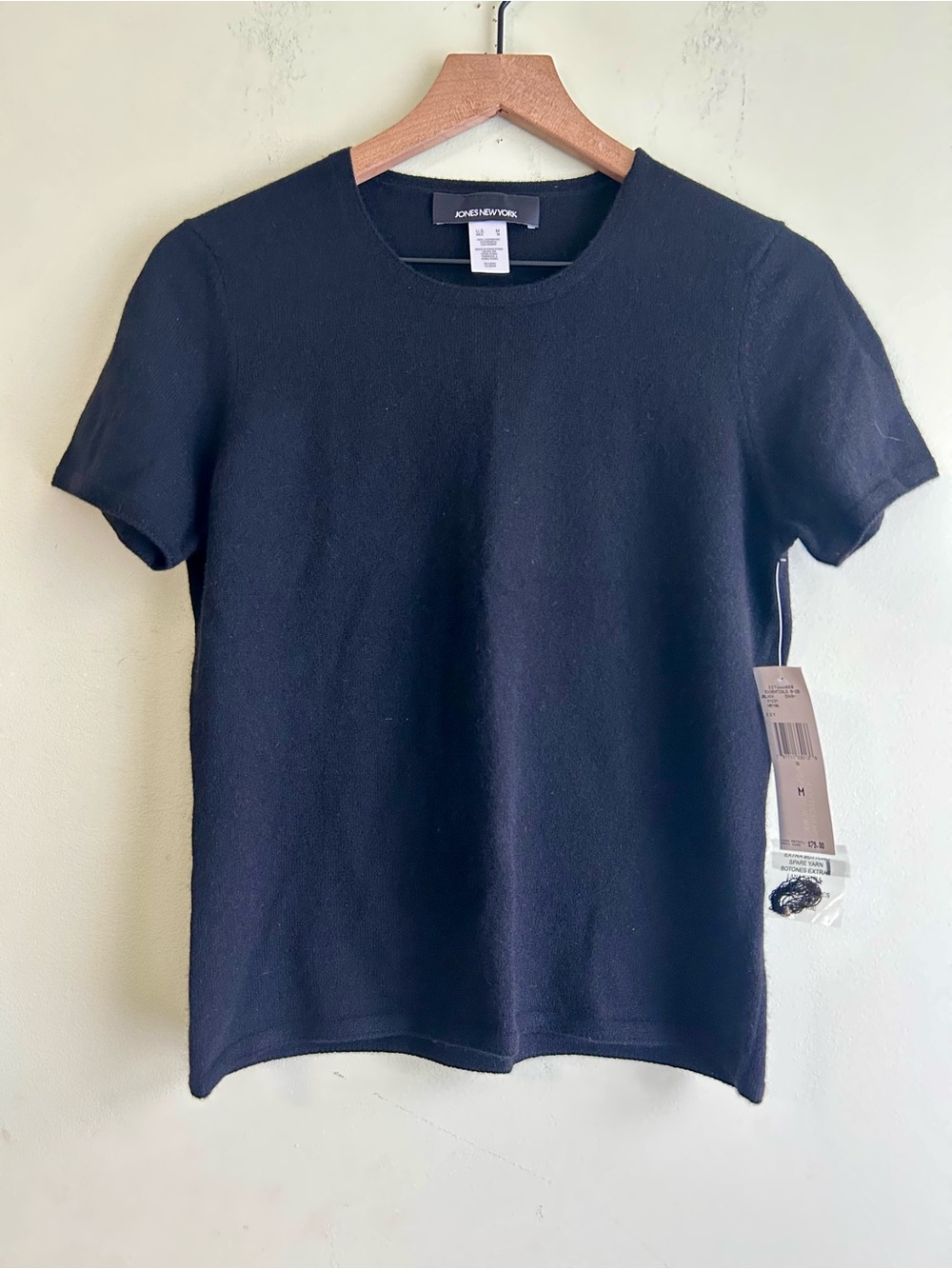 NWT Jones New York 100% Cashmere Short Sleeve Sweater